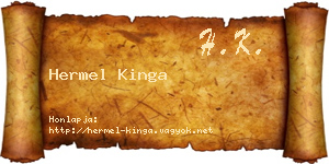 Hermel Kinga névjegykártya